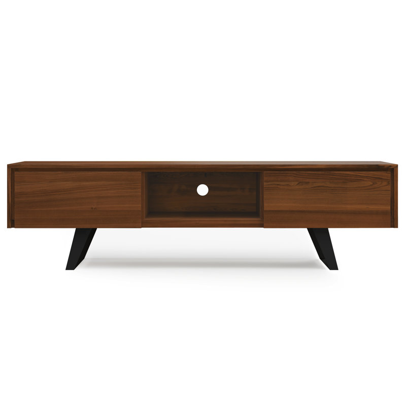 Lowry 72 Inch Walnut TV Media Stand with Cabinet