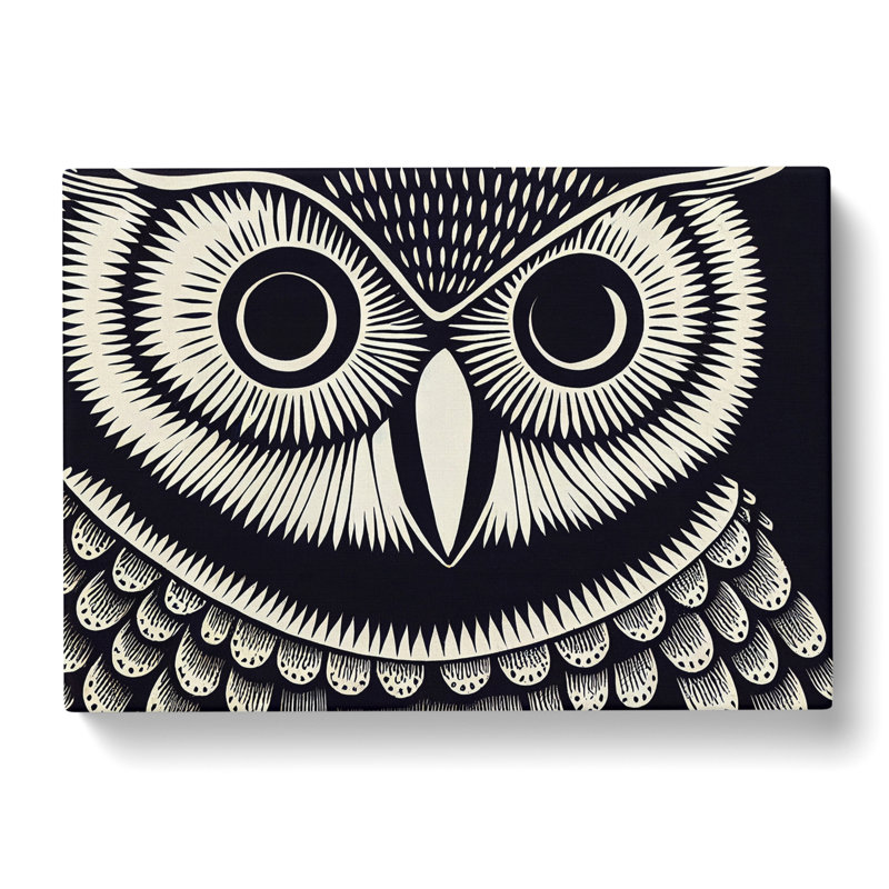 Mind Bending Owl Abstract - Wrapped Canvas, 35cm H x 50cm W x 3cm D