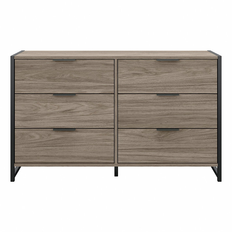 Spero 57'' W 6 - Drawer Dresser, Modern Hickory
