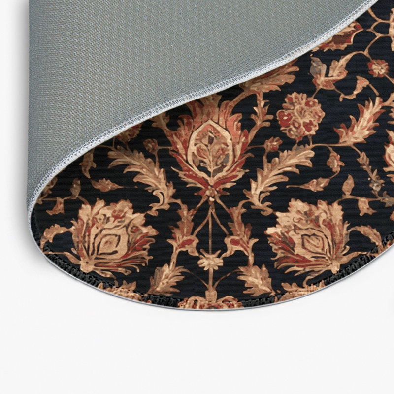 Tapis d'intérieur et d'extérieur brun Persian, Rond 5 pi