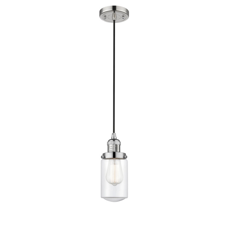 Saroyan 1 - Light Single Pendant, Clear, No Bulb Included, Brushed Brass