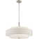 Livex Lighting Transitional Pendant Light With Fabric Shade, Adjustable Height, Steel Build, Damp Rated For Indoor Use