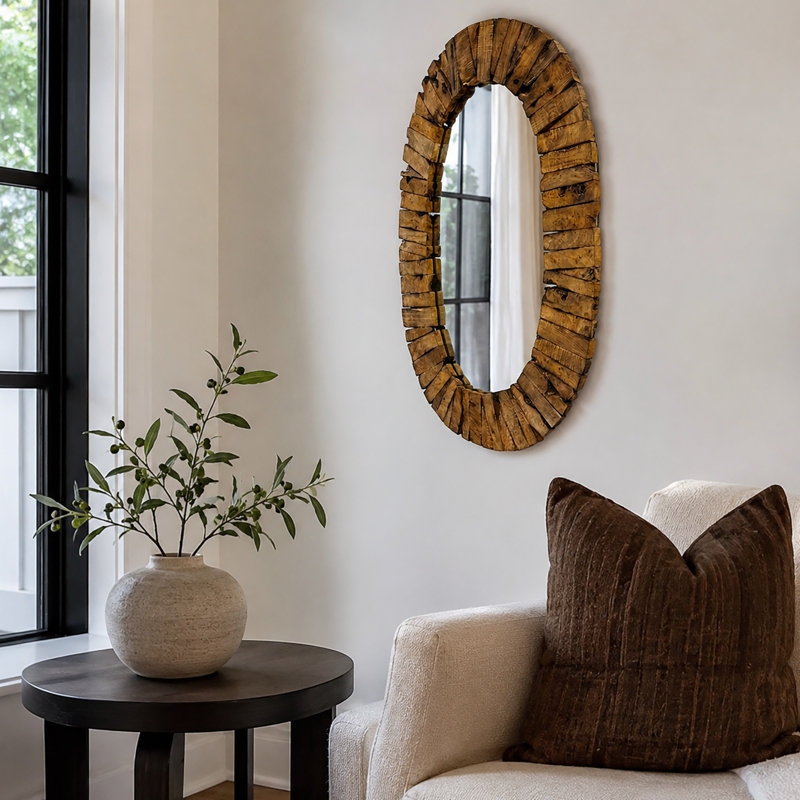 Miroir mural Bayshore Oval Driftwood, 30 po x 20 po