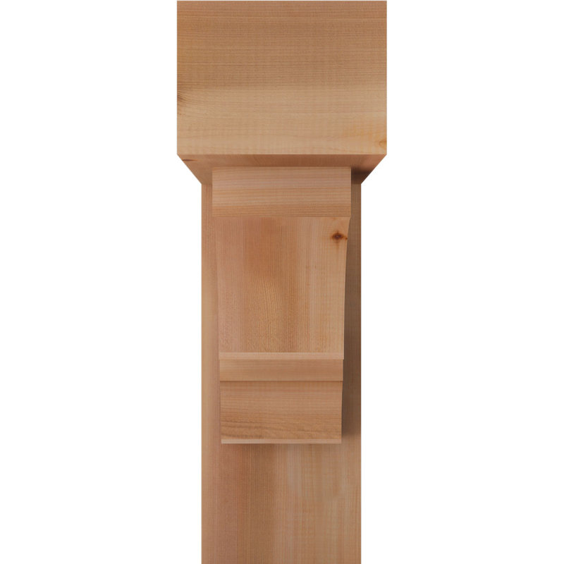 Support de bloc Balboa avec entretoise décalée, 24 x 24, Cèdre rouge occidental de l 7 1/2 po (lisse)