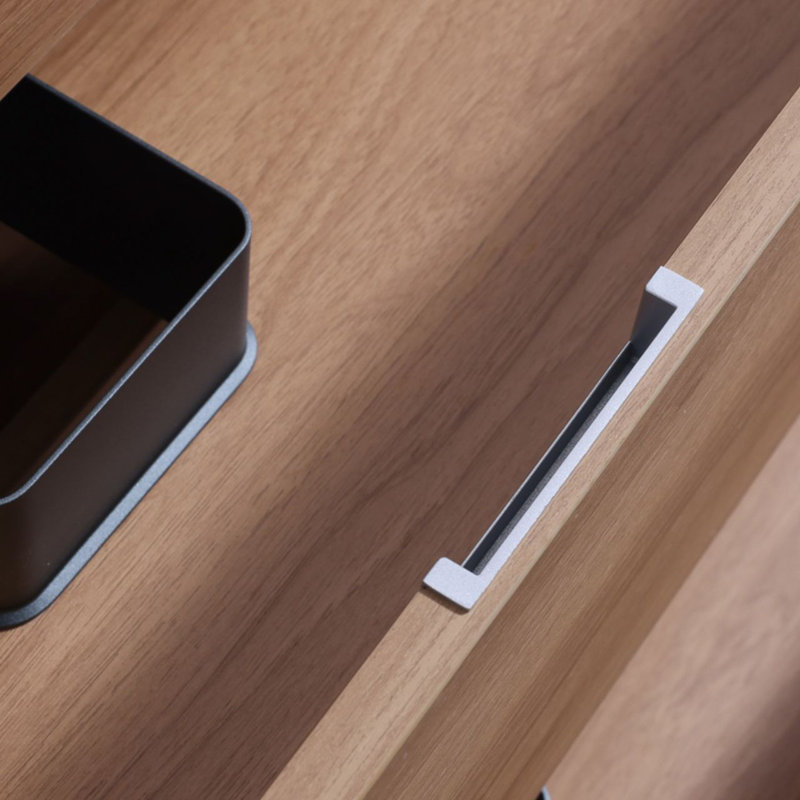 Meuble-lavabo double 79,125 "avec plateau Bliss, Chêne miel