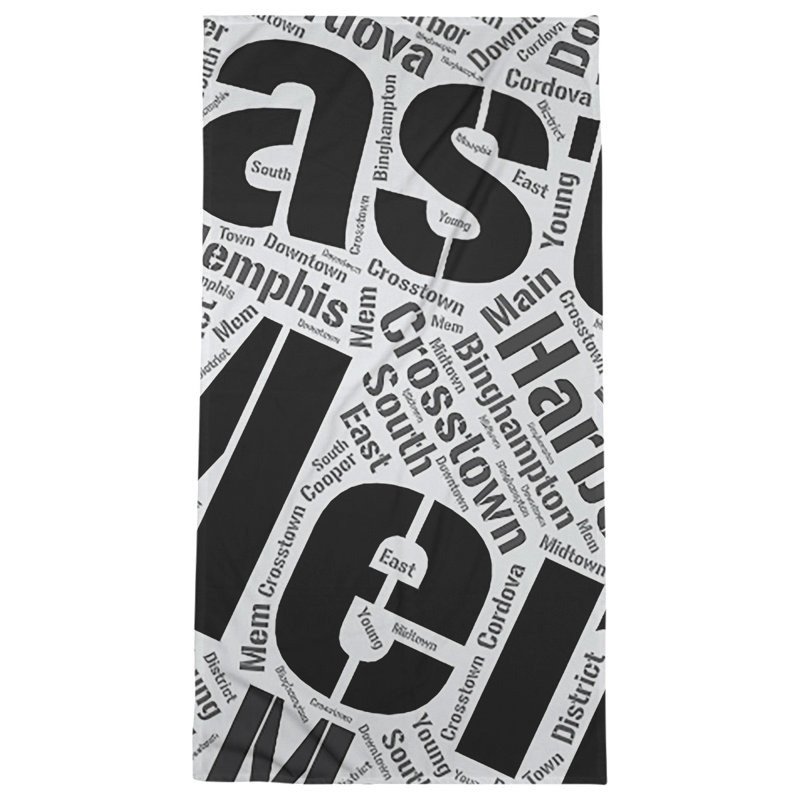 Bath Towel, Black, Microfiber, Memphis