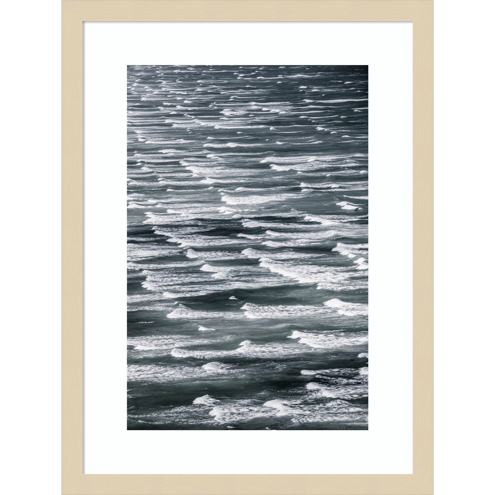 Daisey "Infinite Waves 02" Print, Brown Framed, 21" H x 16" W