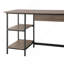 Bureau d'ordinateur gris patiné