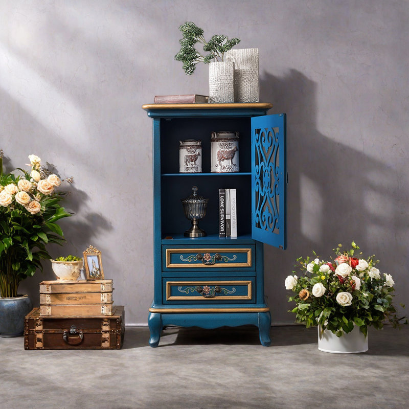 Armoire de rangement pour le salon, Bleu