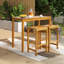 Ensemble de 2 tabourets de bar en bois d'acacia Winston Porter-1586436047