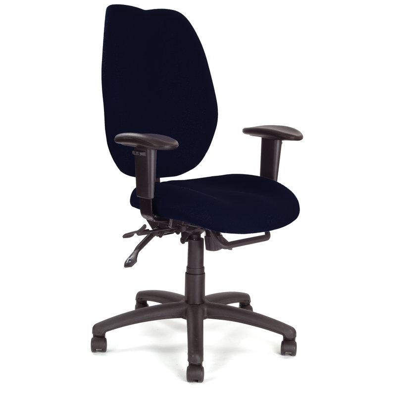 Brayden Studio Twill and Fabric Office Chair, Black