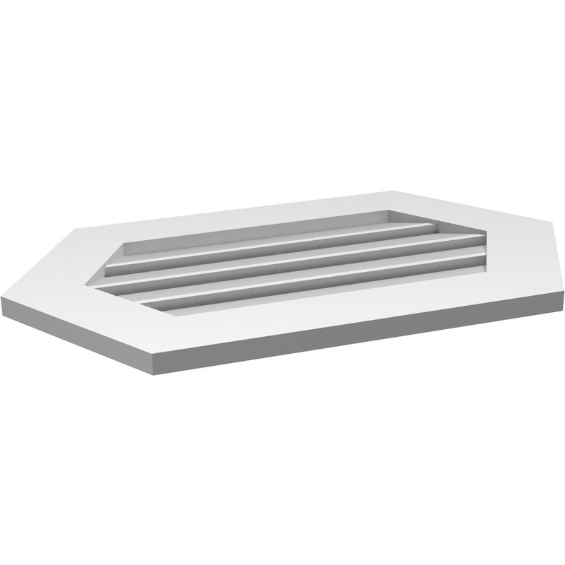 Évent horizontal fonctionnel à pignon en uréthane à surface horizontale Signature, H 18 po x l 30 po x P 1 po