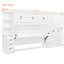 Lit escamotable simple avec armoire, bureau et bureau, blanc-2118260937