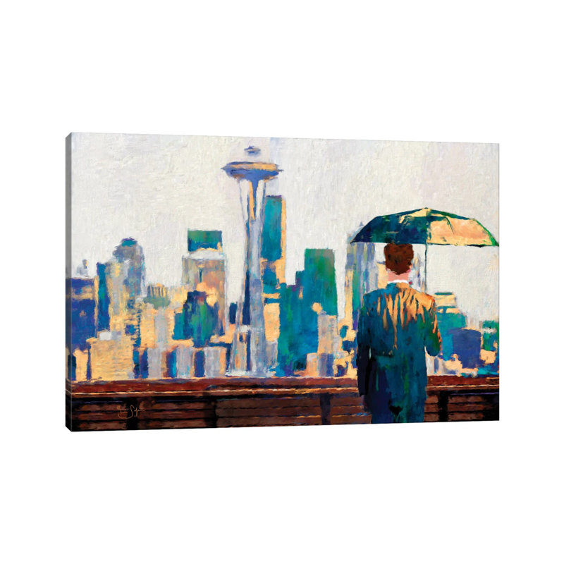 Seattle View - Wrapped Canvas Painting, 66.04 cm H x 45.72 cm W x 3.175 cm D