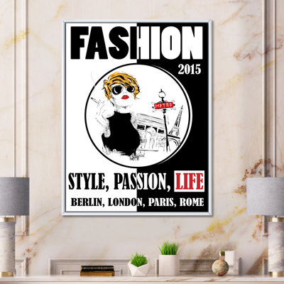 Style Passion Life Fashion Girl I - Impression sur toile
