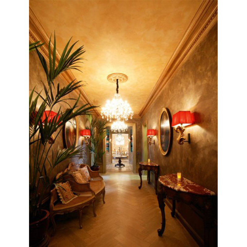 27-3/8 in x 27-3/8 in x 1-7/8 in Foliage and Flowers Primed White Polyurethane Ceiling Medallion