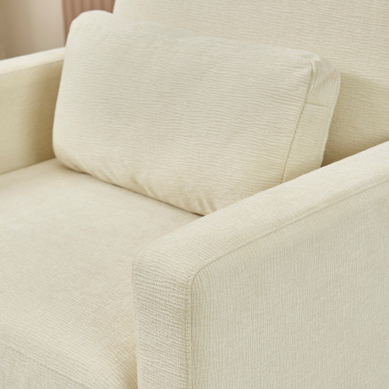 Fauteuil en chenille, Chenille beige