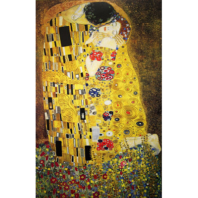 «Glicee Edition of the Kiss» par Gustav Klimt, reproduction d'art graphique sur papier sans cadre