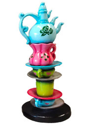 Mychele Small Stacked Teapot Table Top Statue