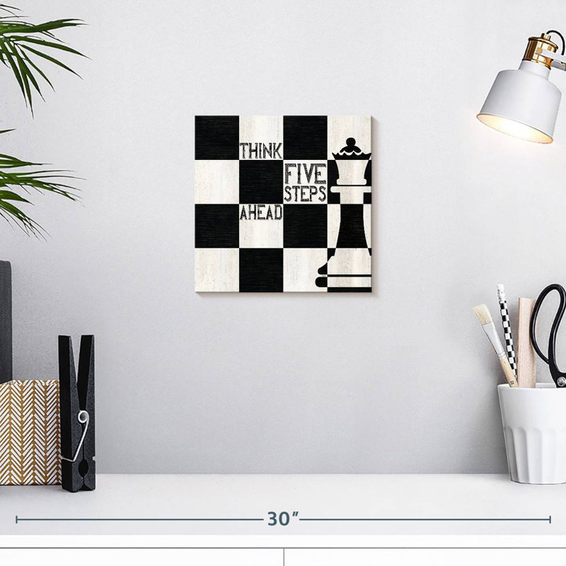Senne Chessboard Sentiment II - Five Steps, 10" H x 10" W