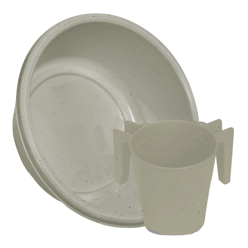 Ensemble de lavabo carré Meilisia, Blanc à pois