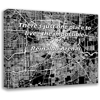 17 Stories Gallery Wrapped Canvas By Reinaldo Arenas: "There’s just one place to live - the imposs