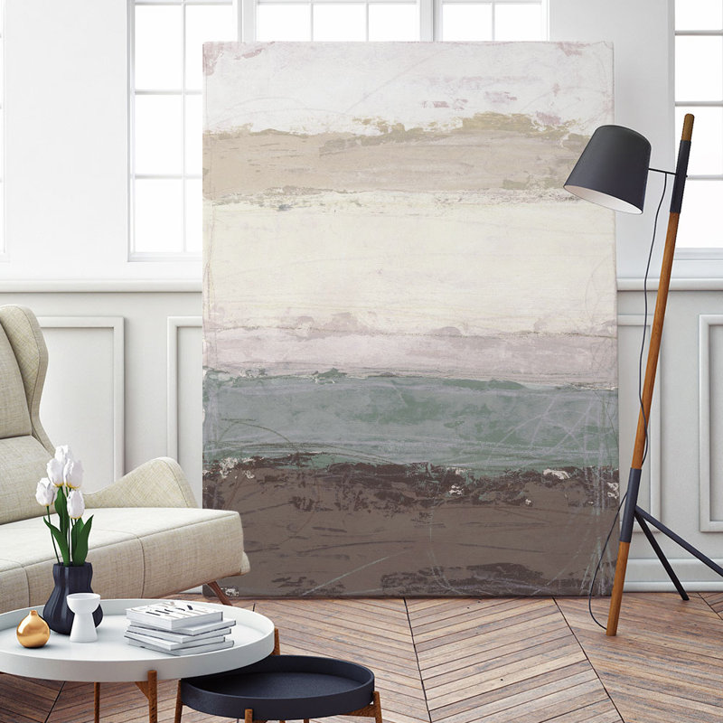 Reproduction d’art sur toile tendue, "strata horizon i" par june erica