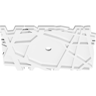24"W x 16"H x 1"ID x 8 1/2"C x 1"P Novo Architectural Grade PVC Contemporary Ceiling Medallion