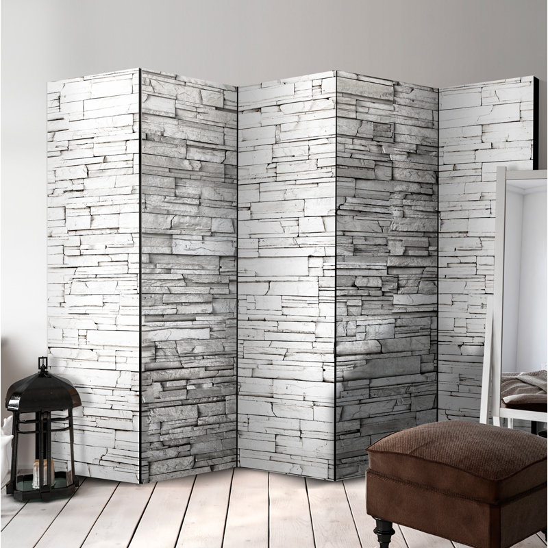 Solid Wood Folding Room Divider, 5