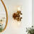 2-Light Bar Wall Sconce Bath Vanity Light with Cylinder Glass Shade 13.4 in Height