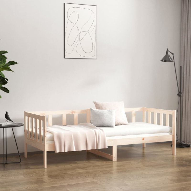 Day Bed Solid Wood Pine, 85.5 x 203.5cm, Brown