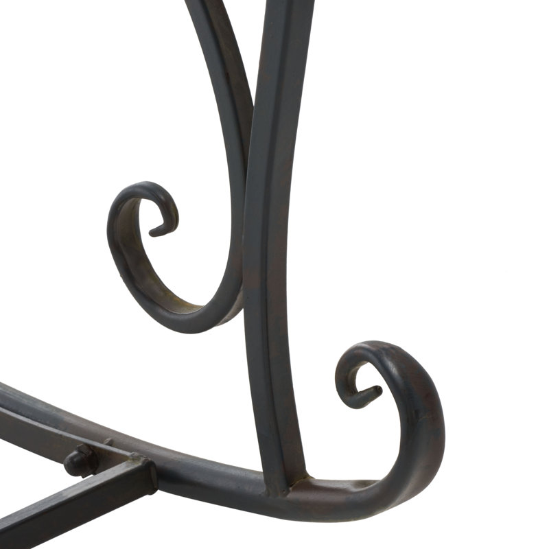 Chaise berçante d'extérieur en métal Anniken, Noir antique