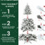 Arbre de Noël floqué de 5 pi avec 768 pointes, conception à charnières réalistes en PE + PVC enneigées pour une installation facile et une joie des Fêtes-106355720
