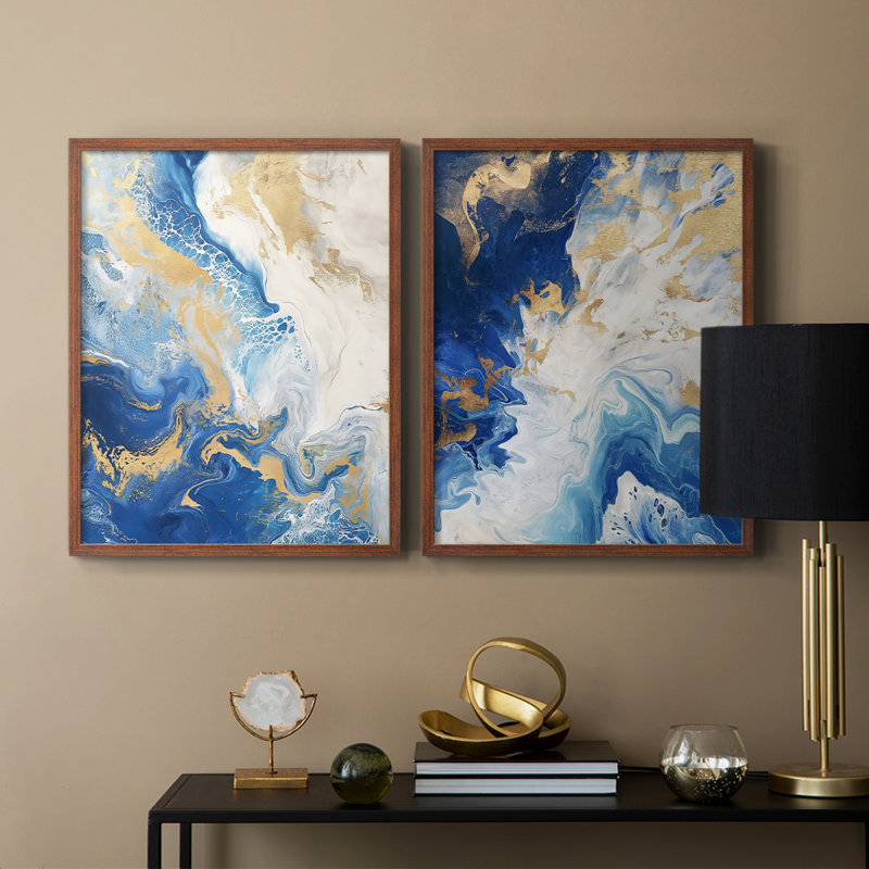 ABSTRACT Series CDXII - Reproduction encadrée de qualité supérieure - prête à être accrochée - aucun clou requis - aucun clou requis