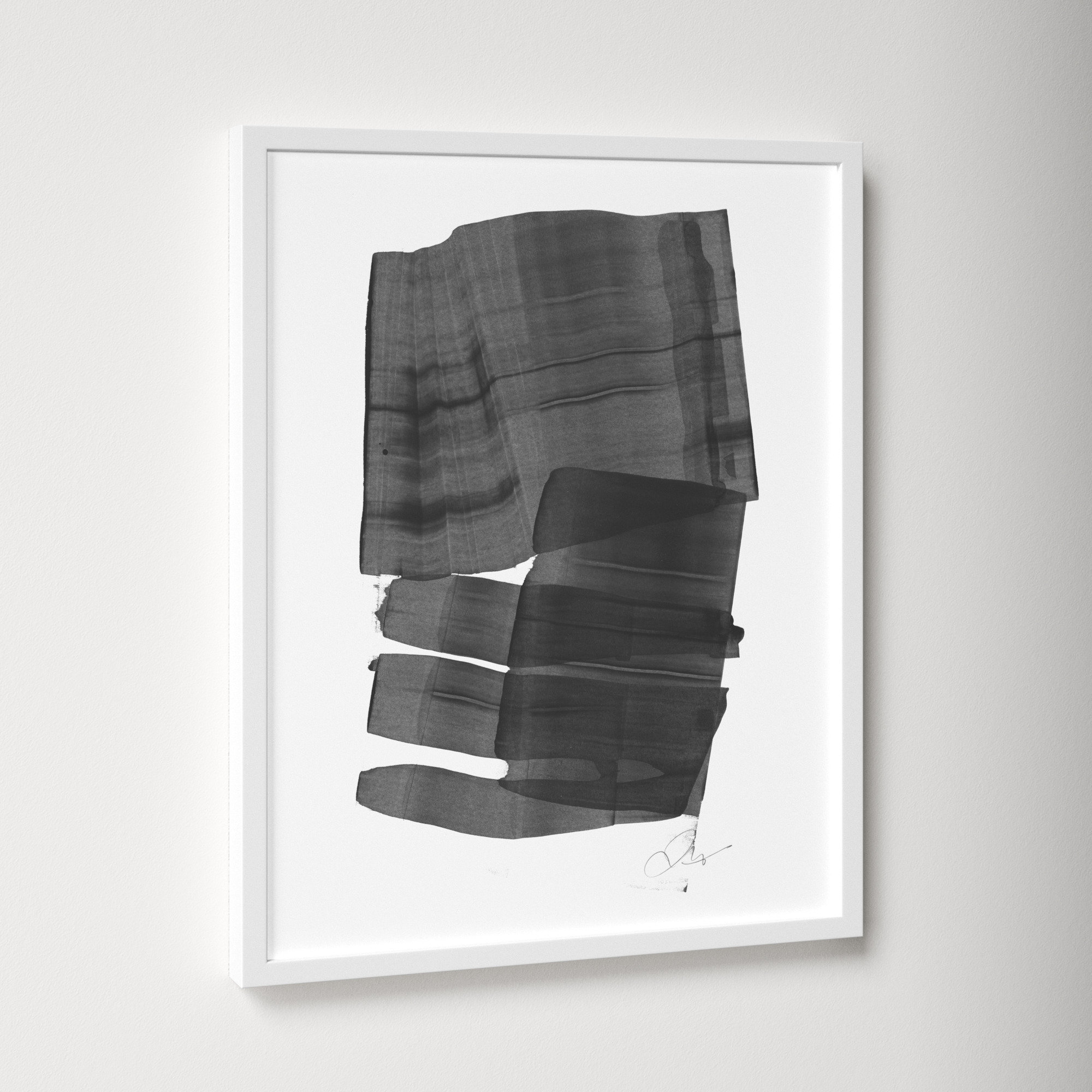 Brushstroke 5 by Jacques Pilon, 20" H x 16" W x 1.25" D, White