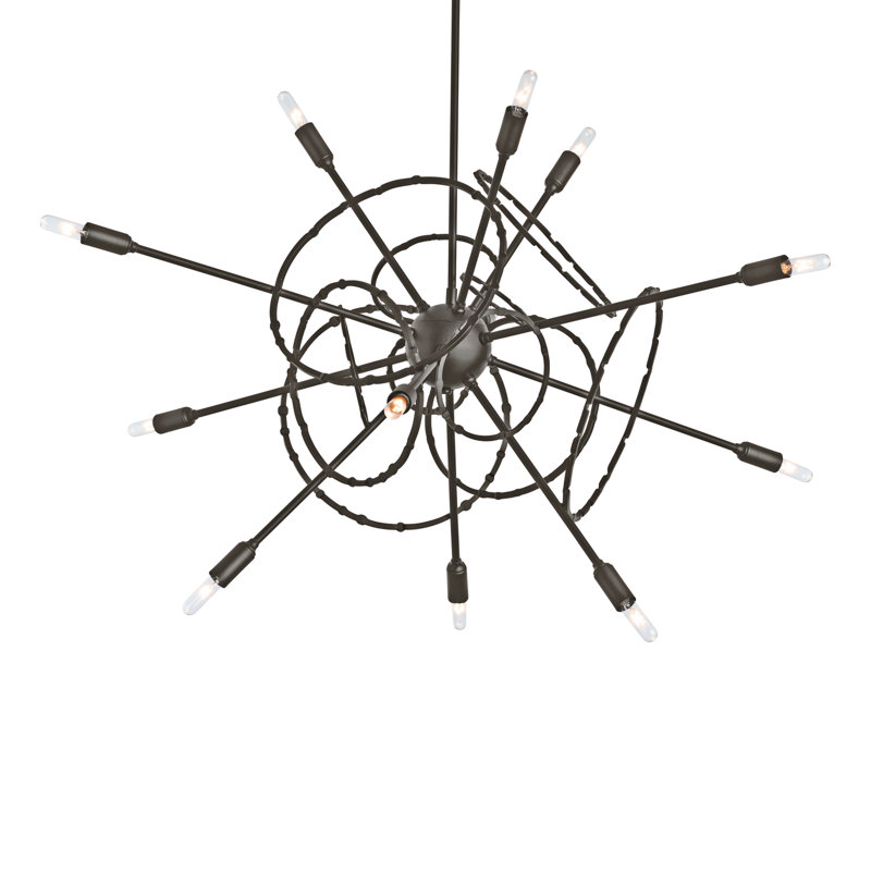 Olympus 12 - Light Sputnik Sphere Chandelier, Oil Rubbed Bronze