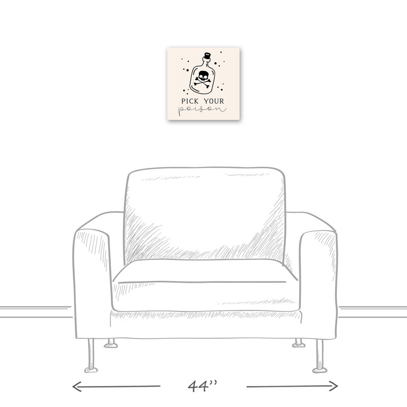 «Pick Poison Bottle Cream», impression sur toile tendue
