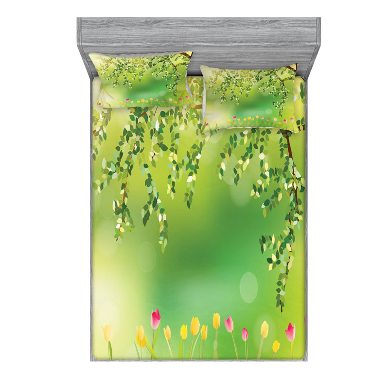 Microfiber Sheet Set, Queen Sheet Set with Fitted Sheet