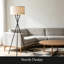 Lampe sur pied à DEL moderne avec abat-jour tambour, lampe trépied compatible Smart Home pour la lecture dans le salon, le bureau et la chambre à coucher