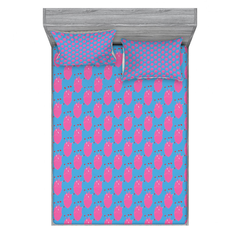 Microfiber Sheet Set, Queen Sheet Set with Fitted Sheet