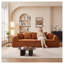 Canapé modulaire Orange Cloud, canapé incurvé de 104 po avec repose-pieds et sièges moelleux
