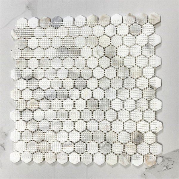 Calacatta 11" x 11" Marble Mosaic Tile