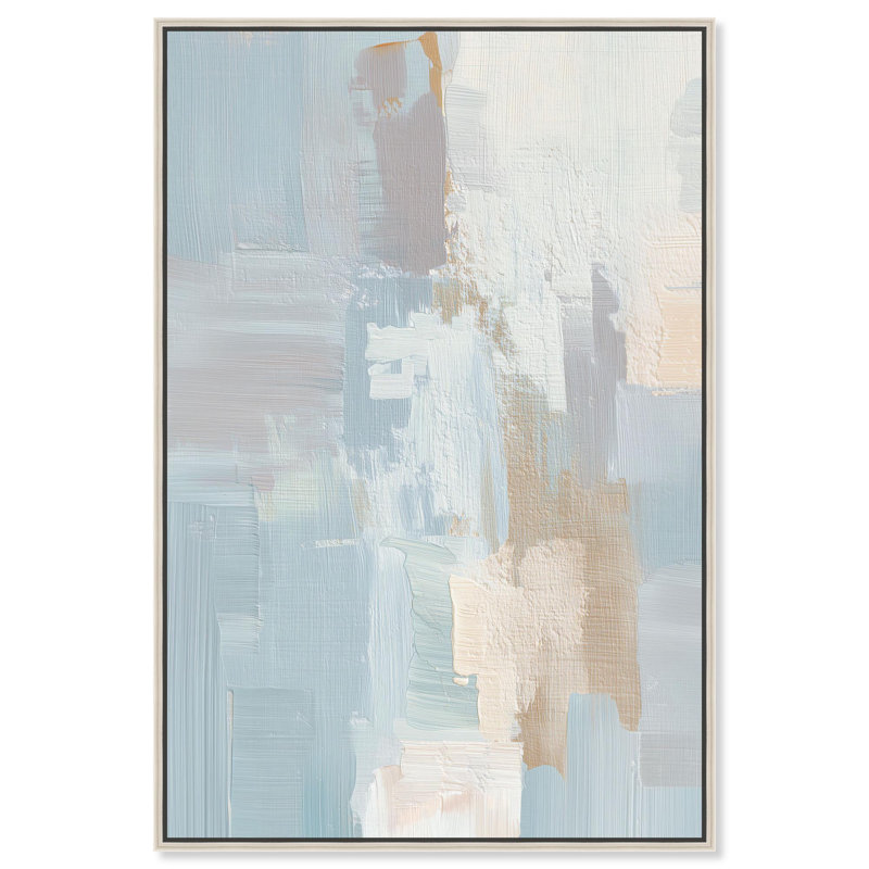 «Dreamy Mineral Layers I», reproduction d'art sur toile par Art Remedy, H 16 po x l 11 po, Cadre argenté