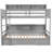Gray Twin Bunk Bed With Practical Storage Features - Space Optimization Solution Functional Drawer Enhance Room Utility