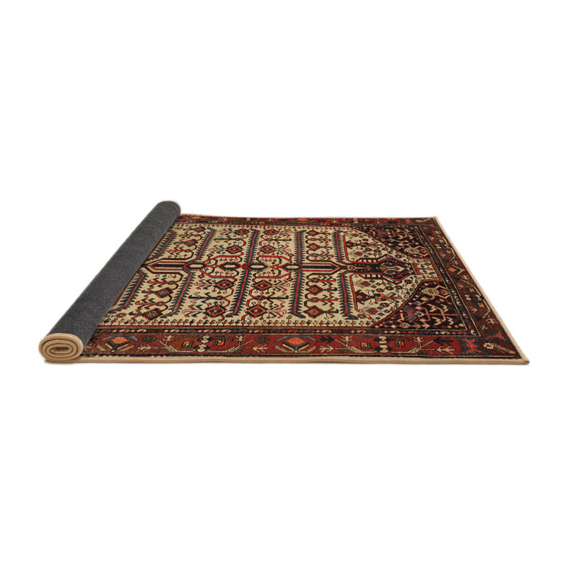 Tapis traditionnel brun / beige, Rectangle 5 pi x 7 pi