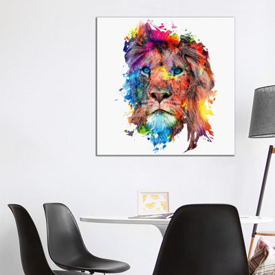 Lion 1 Piece Wrapped Canvas Wall Art