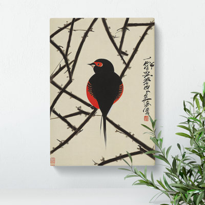 Bird on the Branch - Wrapped Canvas