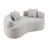 66.93 Inch Curved Modern Teddy Fabric Sofa, Minimalist Style Comfy Cloud Couch For Living Room Apartment, Without Aeesmbly Compression Couch-1780170504