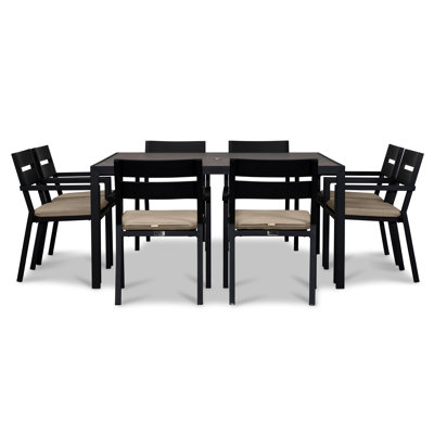 Vivant Square 8 - Person Outdoor Dining Set with Cushions