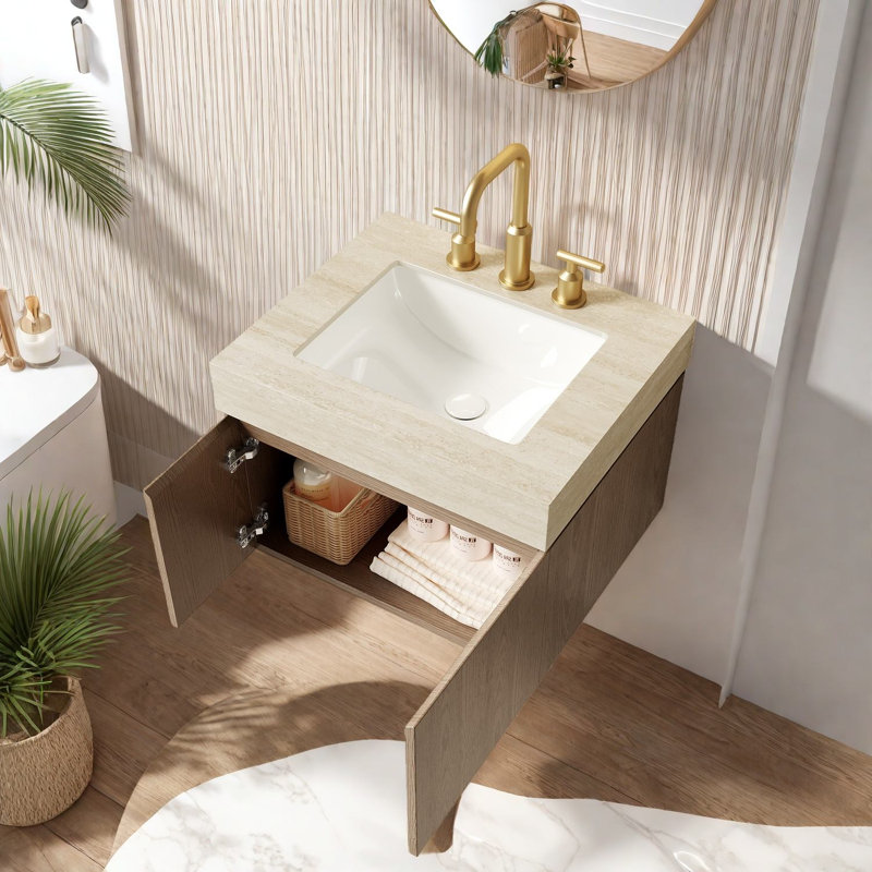 Meuble-lavabo moderne (avec meuble-lavabo et lavabo), 24 po